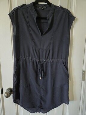 Haute Monde Dark Navy Sleeveless Tunic
